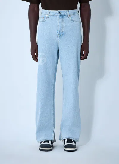 Gucci Button Fly Jeans In Blue