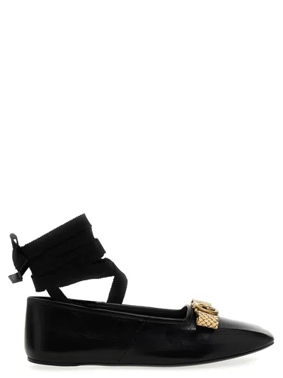Gucci Flamenco Ballet Flats Flat Shoes Black