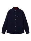 Gucci Blue Jacket With Classic Collar And Reversible Design In Cotton Man In Blue