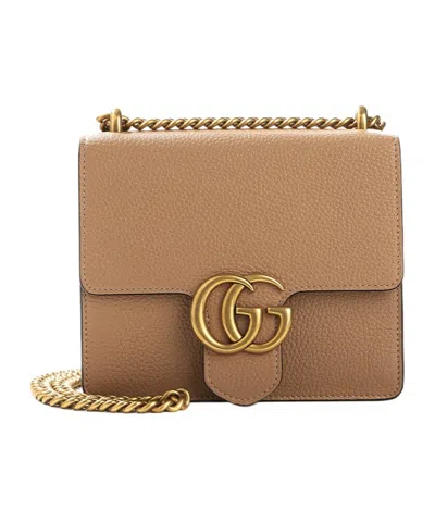 Gucci Flap Shoulder Bag In Brown