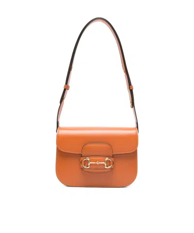Gucci Flap Shoulder Bag In Orange
