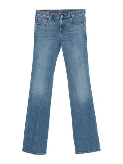 Gucci Flare Pants In Blue