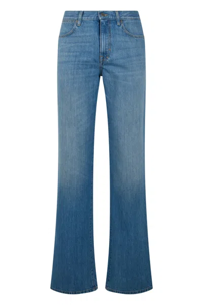 Gucci Flared Denim Pants With Wide-leg Fade Effect