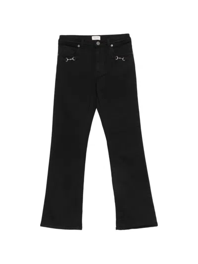 Gucci Flared Jeans With  Kids Clasp In Black