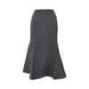 Gucci Flared Knitted Midi Skirt In Gray