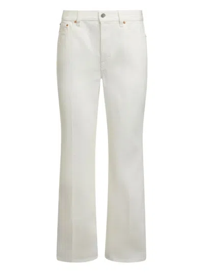 Pre-owned Gucci Flared-leg Jeans In White