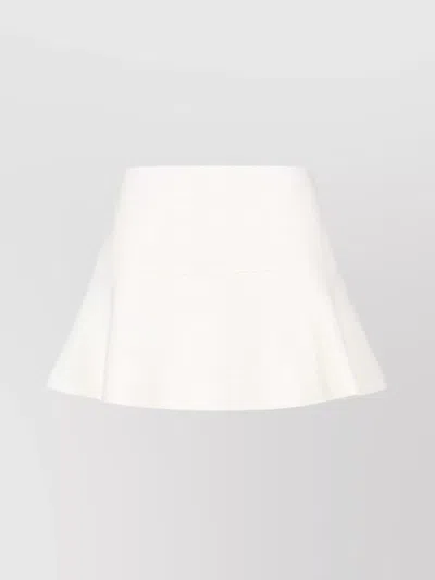 Gucci Flared Midi Skirt Textured Fabric In White