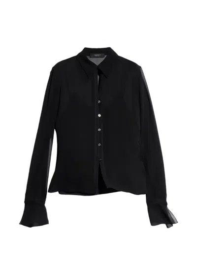 Gucci Flared-cuff Shirt In Black