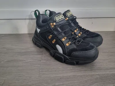 Pre-owned Gucci Flash Trek Sneakers Size 9.5 In Black