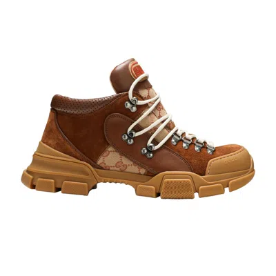 Pre-owned Gucci Flashtrek 'brick Red' In Brown