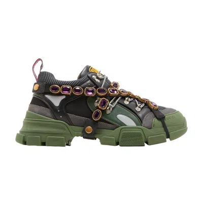 Pre-owned Gucci Flashtrek 'green Crystals'