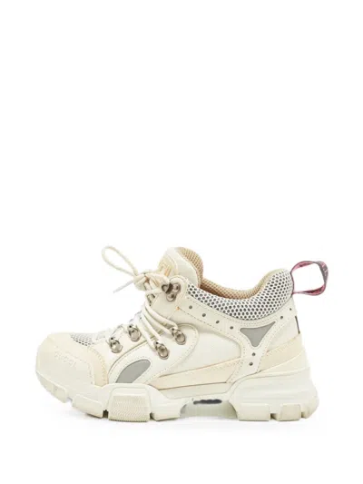 Pre-owned Gucci Flashtrek Lace-up Sneakers In Neutrals