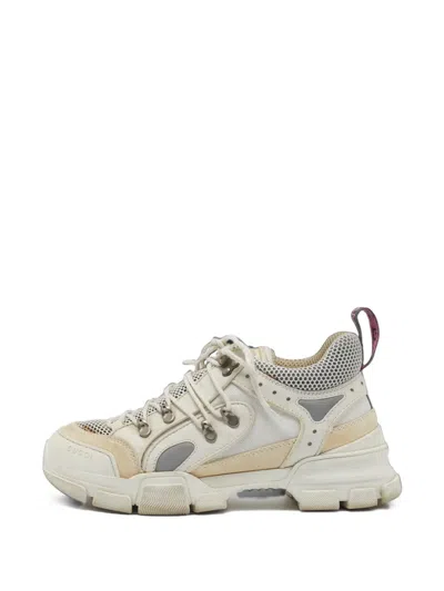 Pre-owned Gucci Flashtrek Lace-up Sneakers In Neutrals