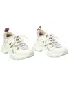 Gucci Flashtrek Leather & Mesh Sneaker (authentic Pre-loved) In White