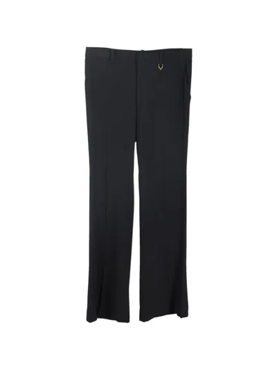 Pre-owned Gucci Flat-front Tailored Trousers In Black