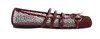 Gucci Bordeaux Eye-catching Flat Shoes