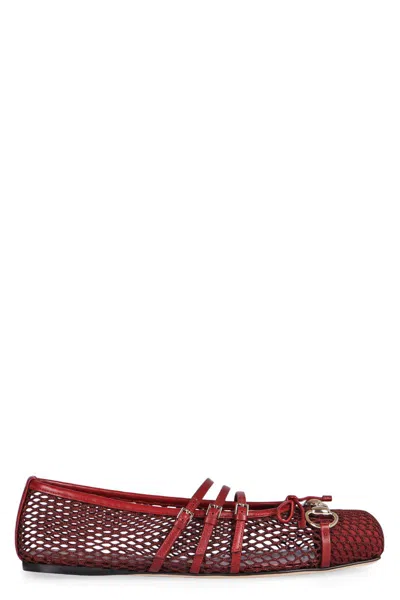 GUCCI GUCCI FLAT MESH BALLERINAS