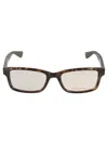Gucci Flat Rectangle Logo Lens Frame In Brown
