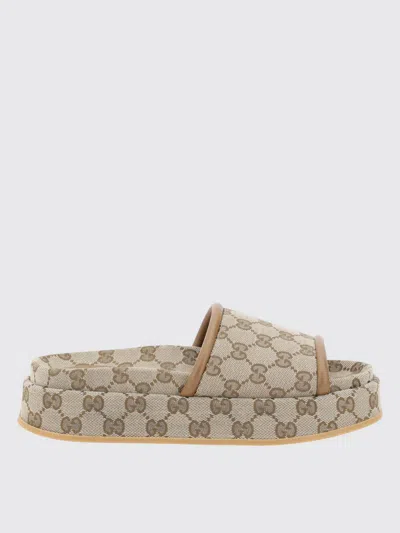 Gucci Flat Sandals Woman Beige