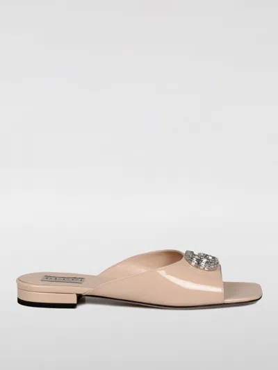 Gucci Double G Flat Sandals In Cream