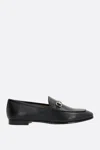 Gucci Polished Black Leather Loafers With Gold-tone Hardware