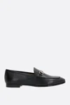 Gucci Polished Black Leather Loafers With Gold-tone Hardware