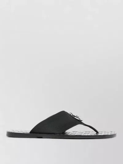 Gucci Flat Sole Open Toe Beach Flip Flops In Black