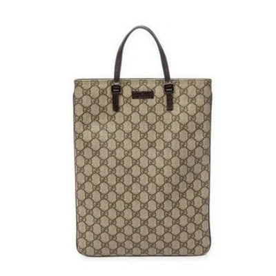 Pre-owned Gucci Flat Tote In Brown