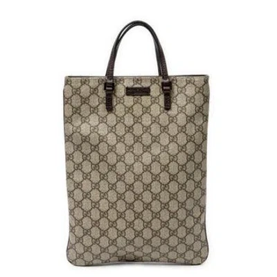 Pre-owned Gucci Flat Tote In Brown