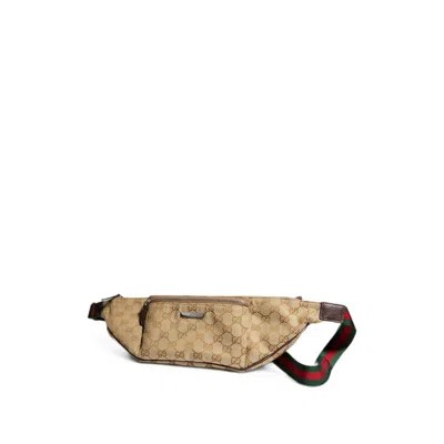 Gucci Large Flatpack Gg Canvas Belt Bag In Brown