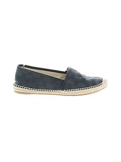 Pre-owned Gucci Flats In Black