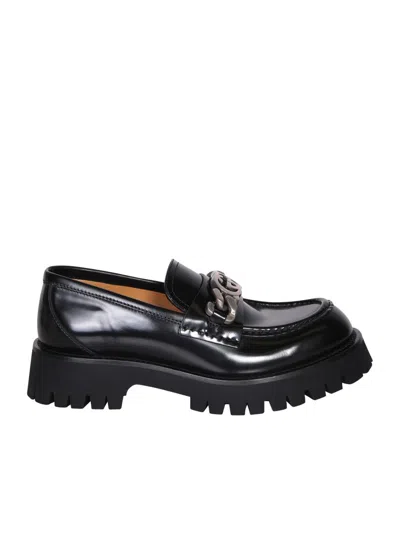 Gucci Gg Leather Loafer In Black