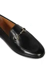 Gucci Polished Black Leather Loafers With Gold-tone Hardware In Black
