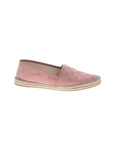 Pre-owned Gucci Flats In Pink
