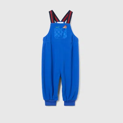 Gucci Babies' Fleece Overall In Blue