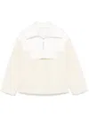 Gucci Fleece Zip Hoodie In White