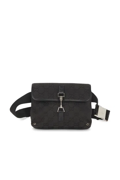 Pre-owned Gucci Flight Belt Bag In Black