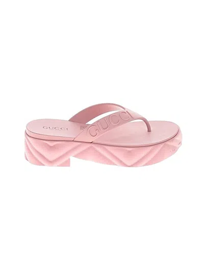 Pre-owned Gucci Flip Flops In Pink