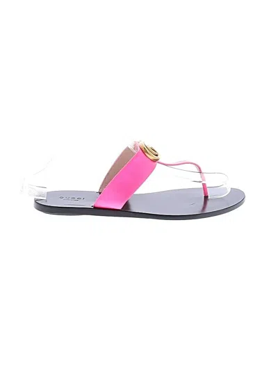 Pre-owned Gucci Flip Flops In Pink