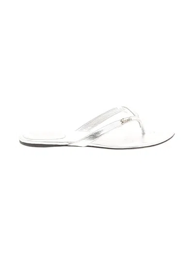Pre-owned Gucci Flip Flops In Silver