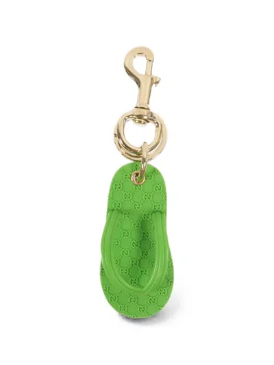Pre-owned Gucci Flip-flop Bag Charm In Green