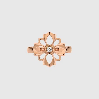 Gucci Flora 18k Diamond Ring In Gold