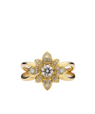 Gucci Flora 18k Diamond Ring In Gold