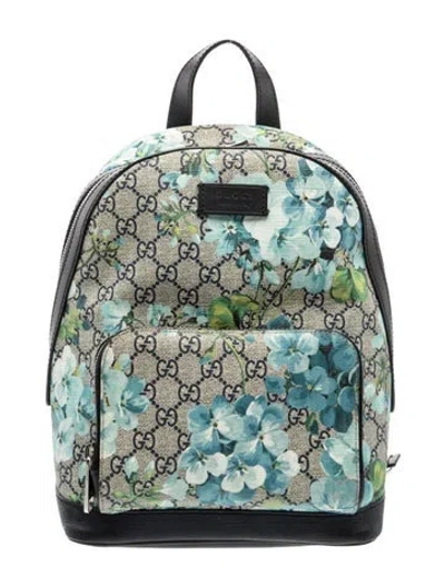 Pre-owned Gucci Flora Backpack In Neutrals