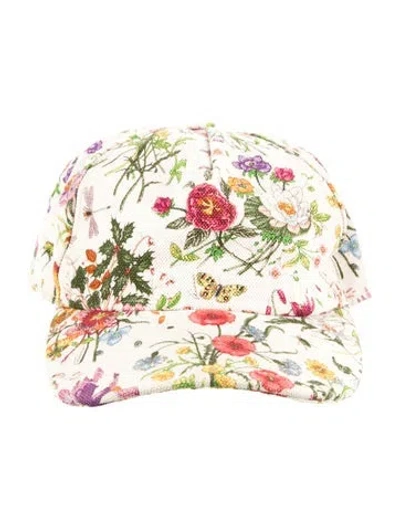 Pre-owned Gucci Flora Baseball Cap In Neutral