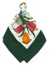 Gucci Floral Square Scarf Featuring Rolled Edges In Multi