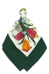 Gucci Floral Square Scarf Featuring Rolled Edges In Multi
