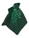 Gucci Flora Carriage Silk Scarf In Green