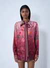 Gucci Silk Floral Shirt In Multi