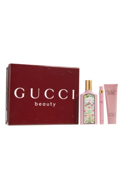 Gucci Flora Gorgeous Gardenia Eau De Parfum Gift Set $241 Value In Pink